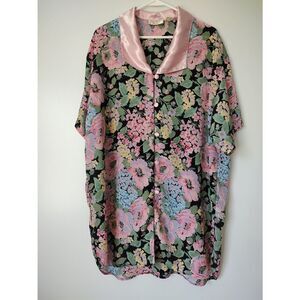 Victoria’s Secret Vintage Gold Label Nightgown Women’s Size M/L Floral Satin